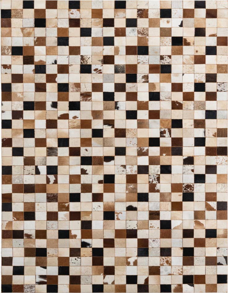 Detail image of 5' 1 x 8' Cowhide Leather Rug