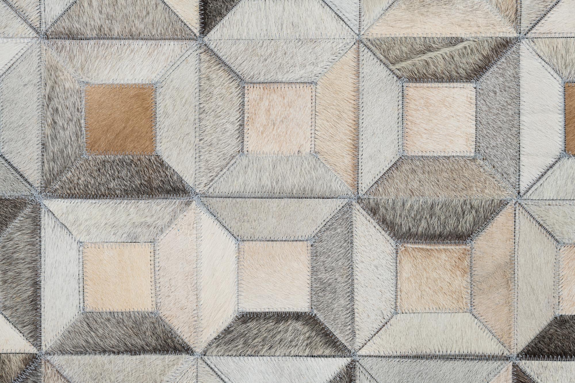 5' x 8' Cowhide Leather Rug