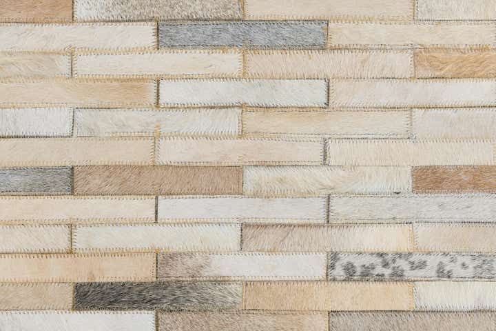 5' x 8' 1 Cowhide Leather Rug