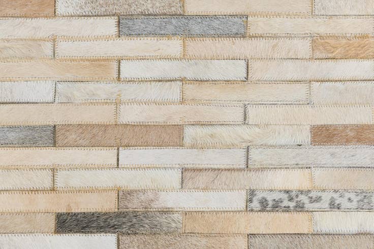 Detail image of 5' x 8' 1 Cowhide Leather Rug