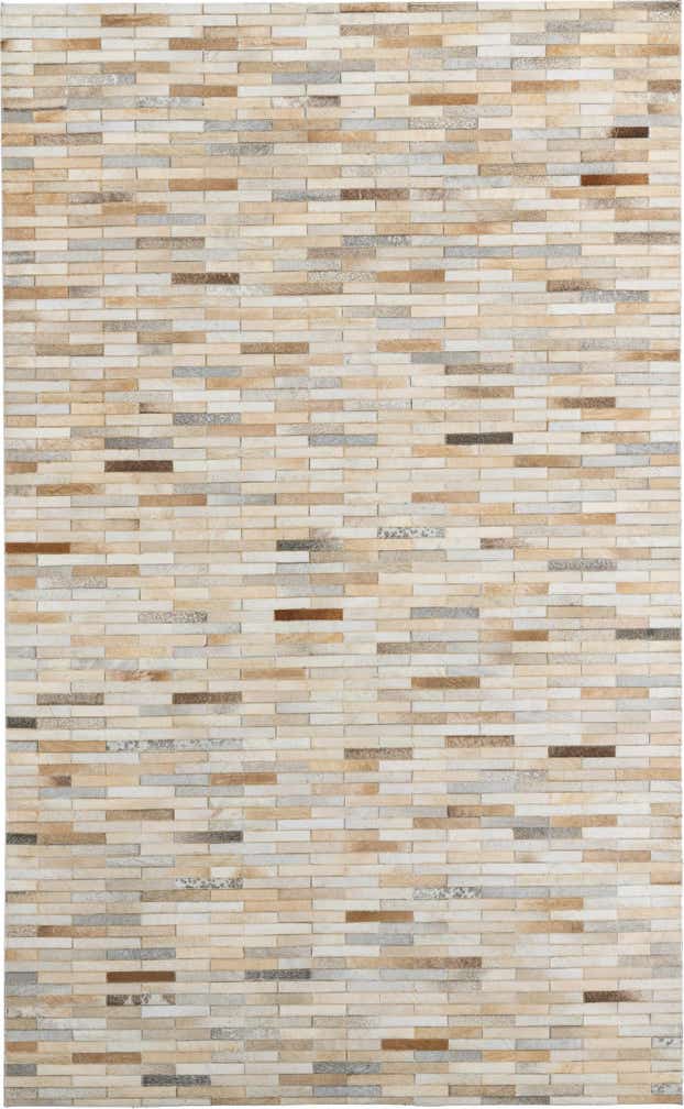 5' x 8' 1 Cowhide Leather Rug