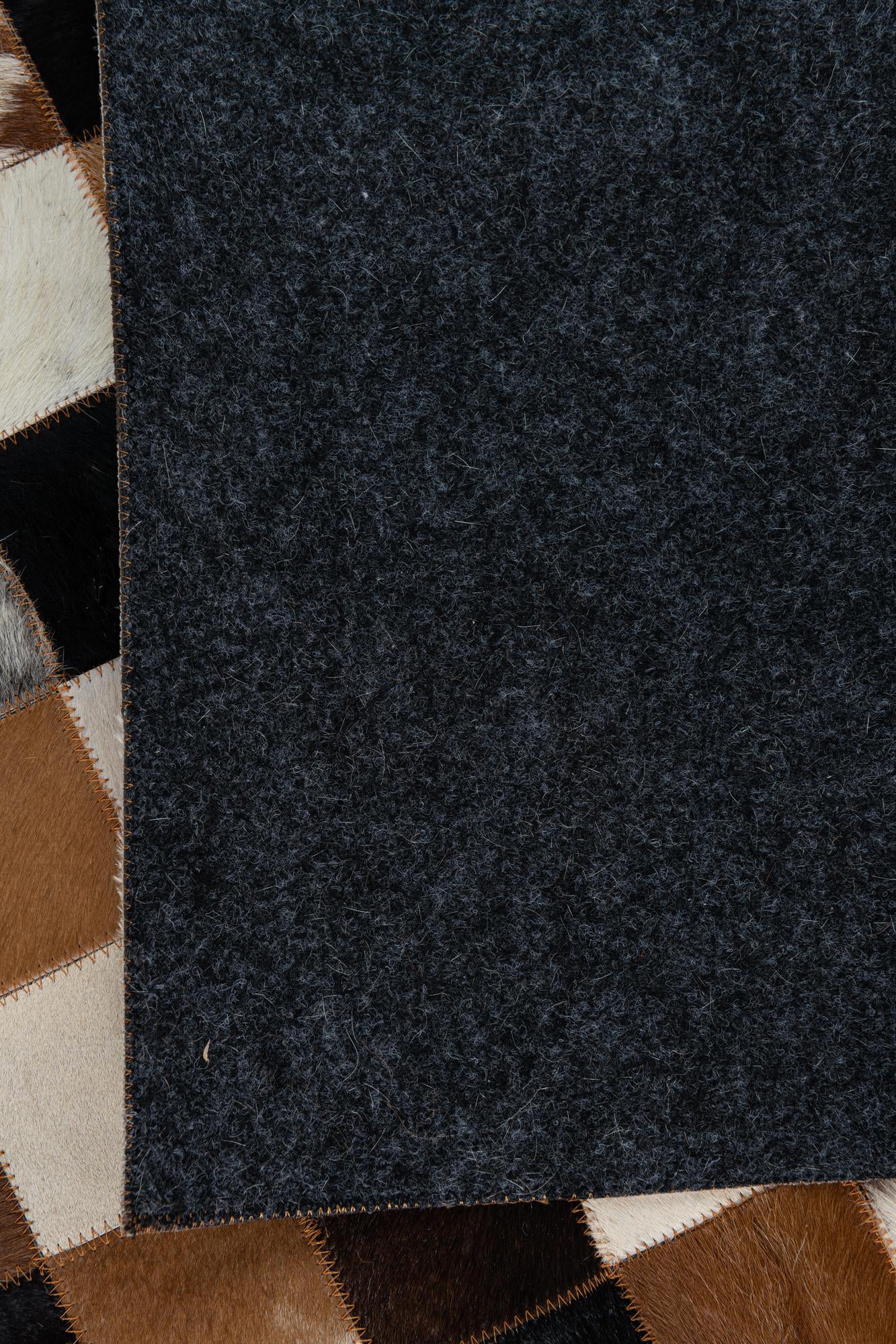 5' 1 x 8' Cowhide Leather Rug