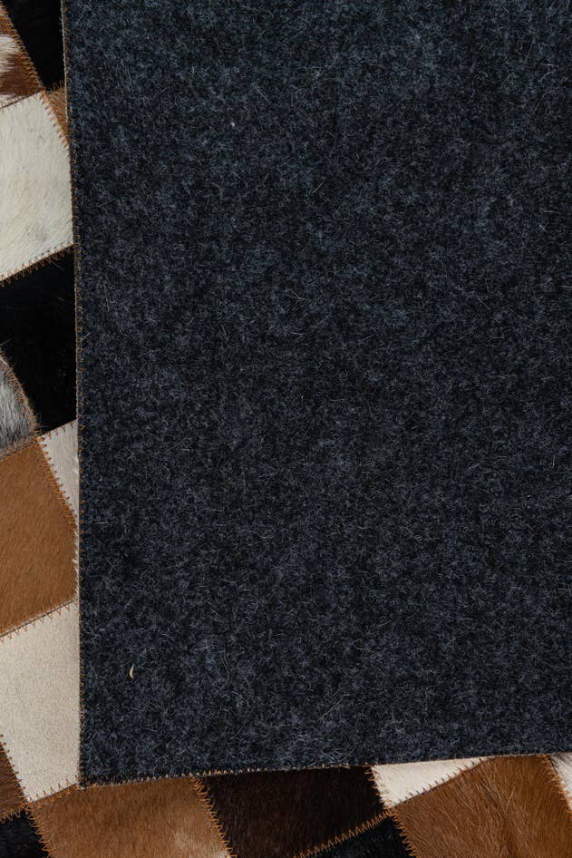Detail image of 5' 1 x 8' Cowhide Leather Rug