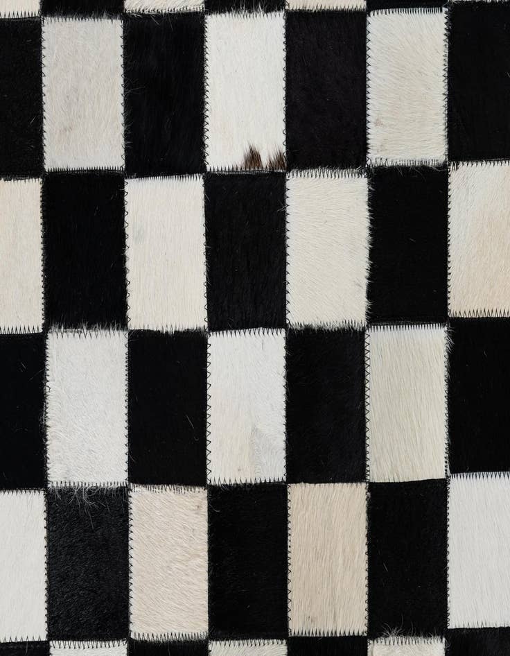 Detail image of 5' 1 x 8' Cowhide Leather Rug