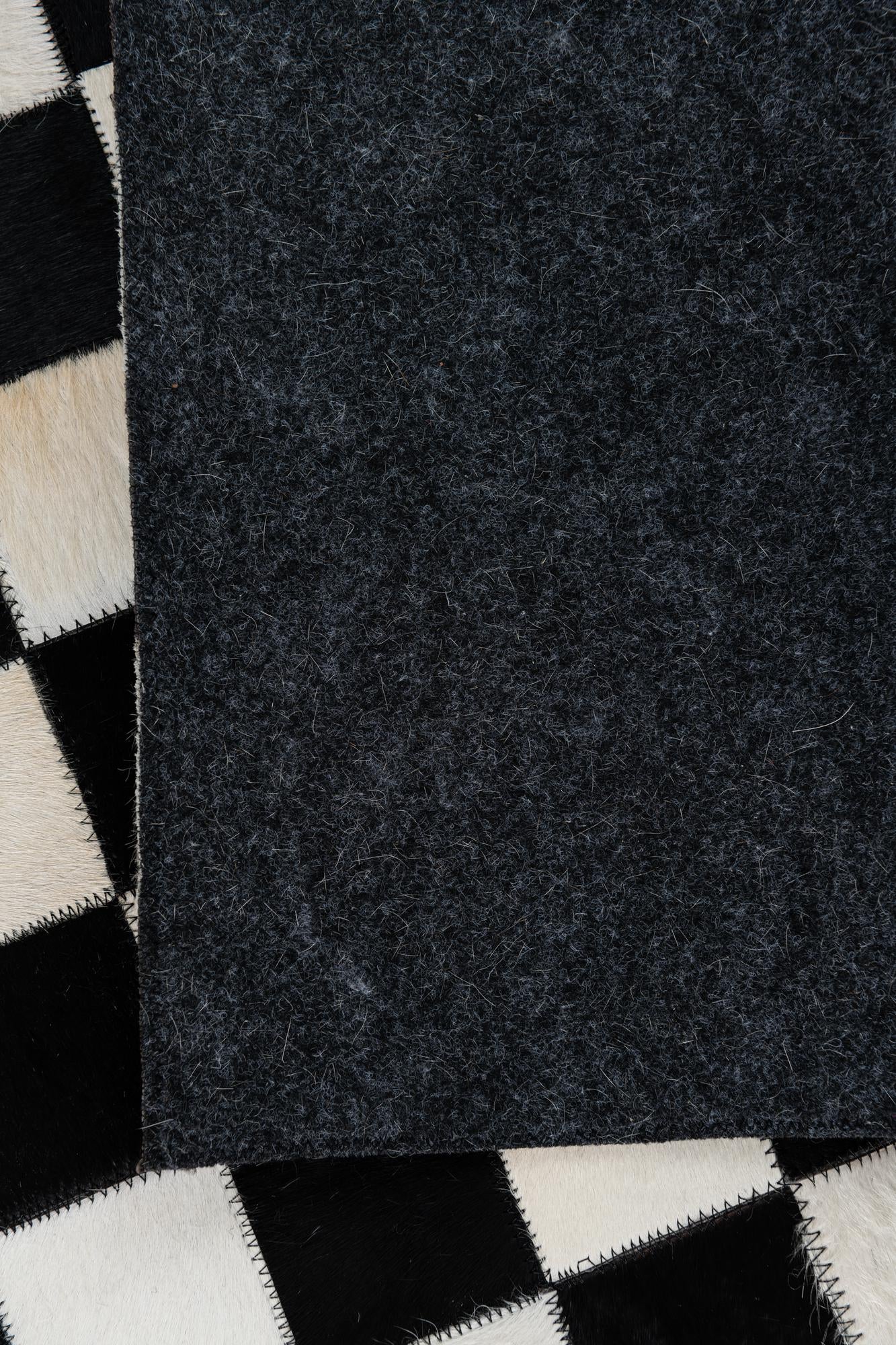 5' 1 x 8' Cowhide Leather Rug