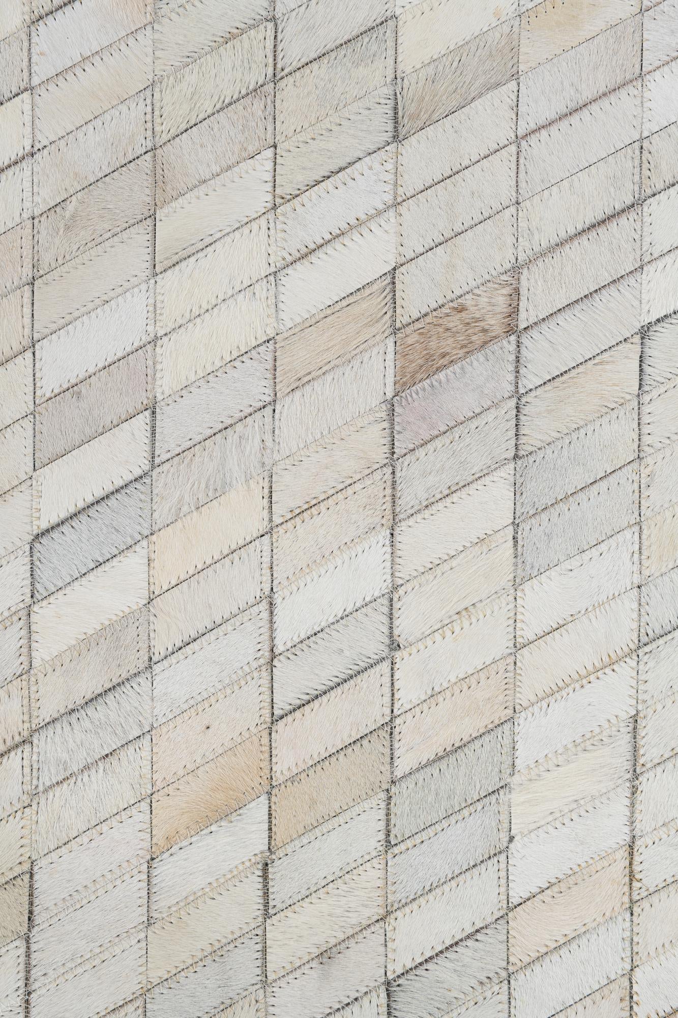 5' 1 x 8' Cowhide Leather Rug