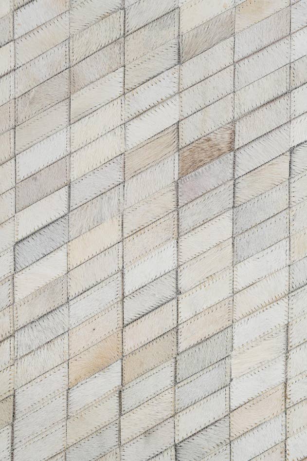 Detail image of 5' 1 x 8' Cowhide Leather Rug