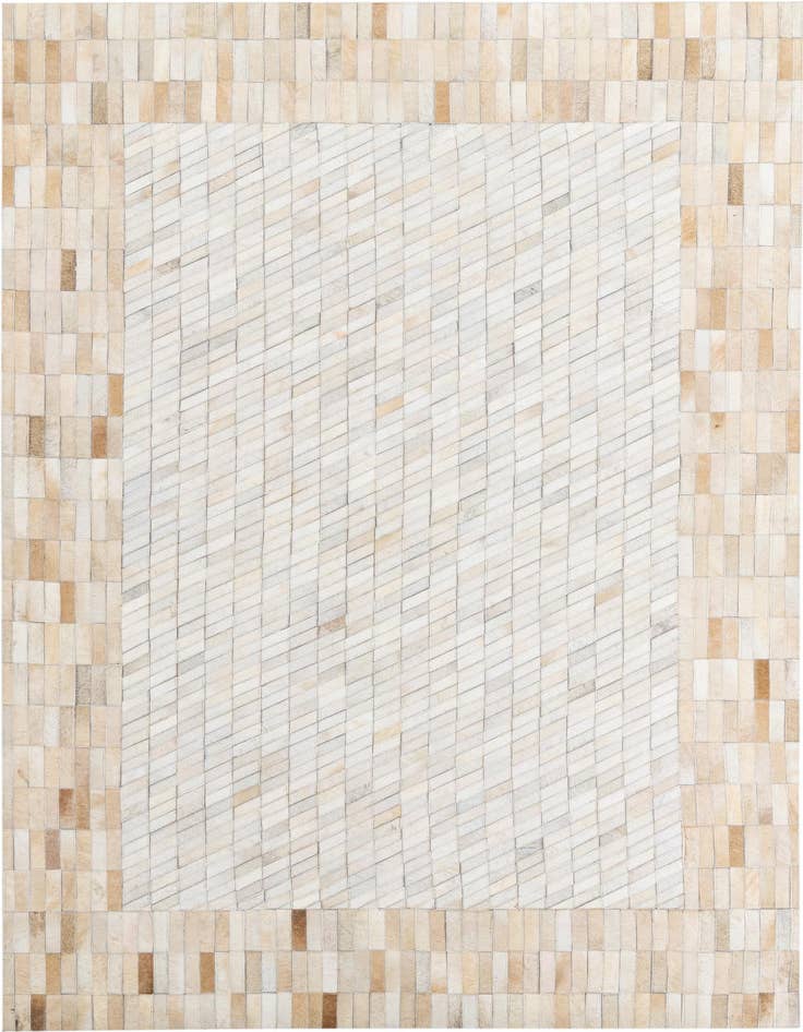 Detail image of 5' 1 x 8' Cowhide Leather Rug