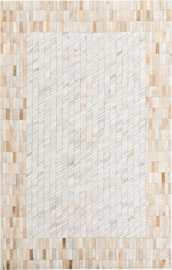 Detail image of 5' 1 x 8' Cowhide Leather Rug