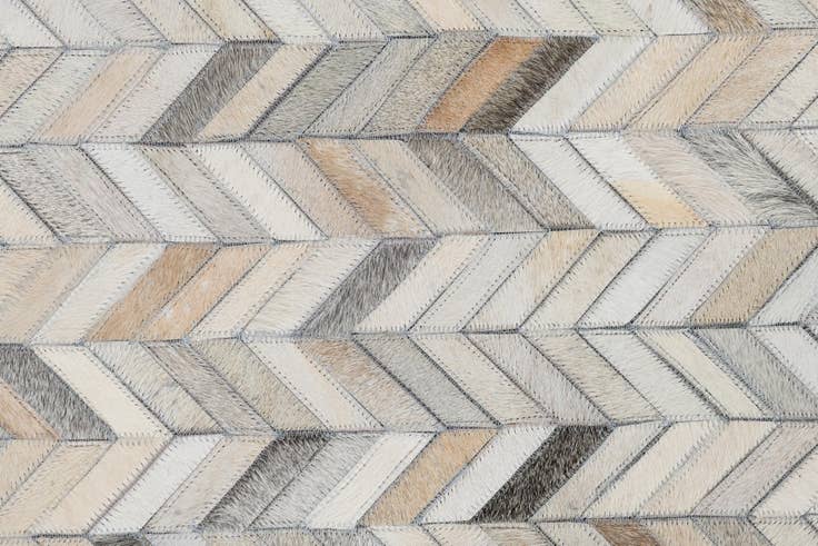 Detail image of 5' x 7' 10 Cowhide Leather Rug