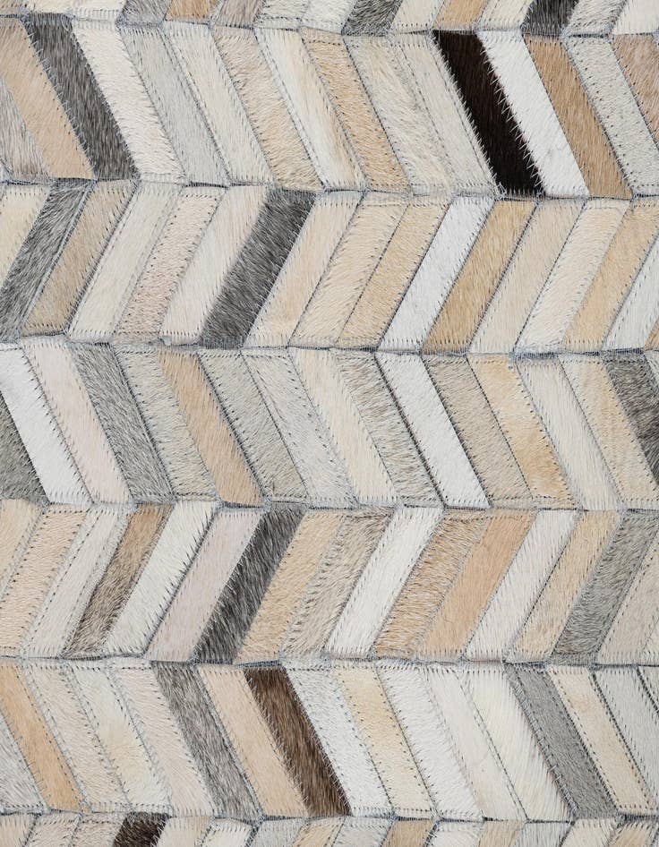 Detail image of 5' x 7' 10 Cowhide Leather Rug