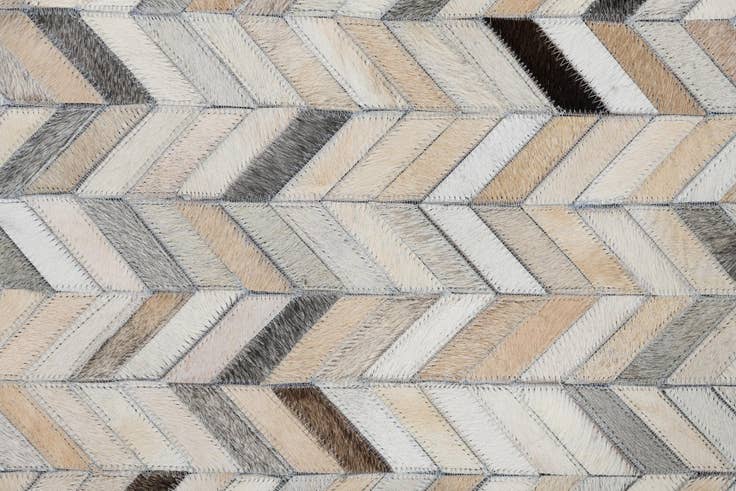 Detail image of 5' x 7' 10 Cowhide Leather Rug