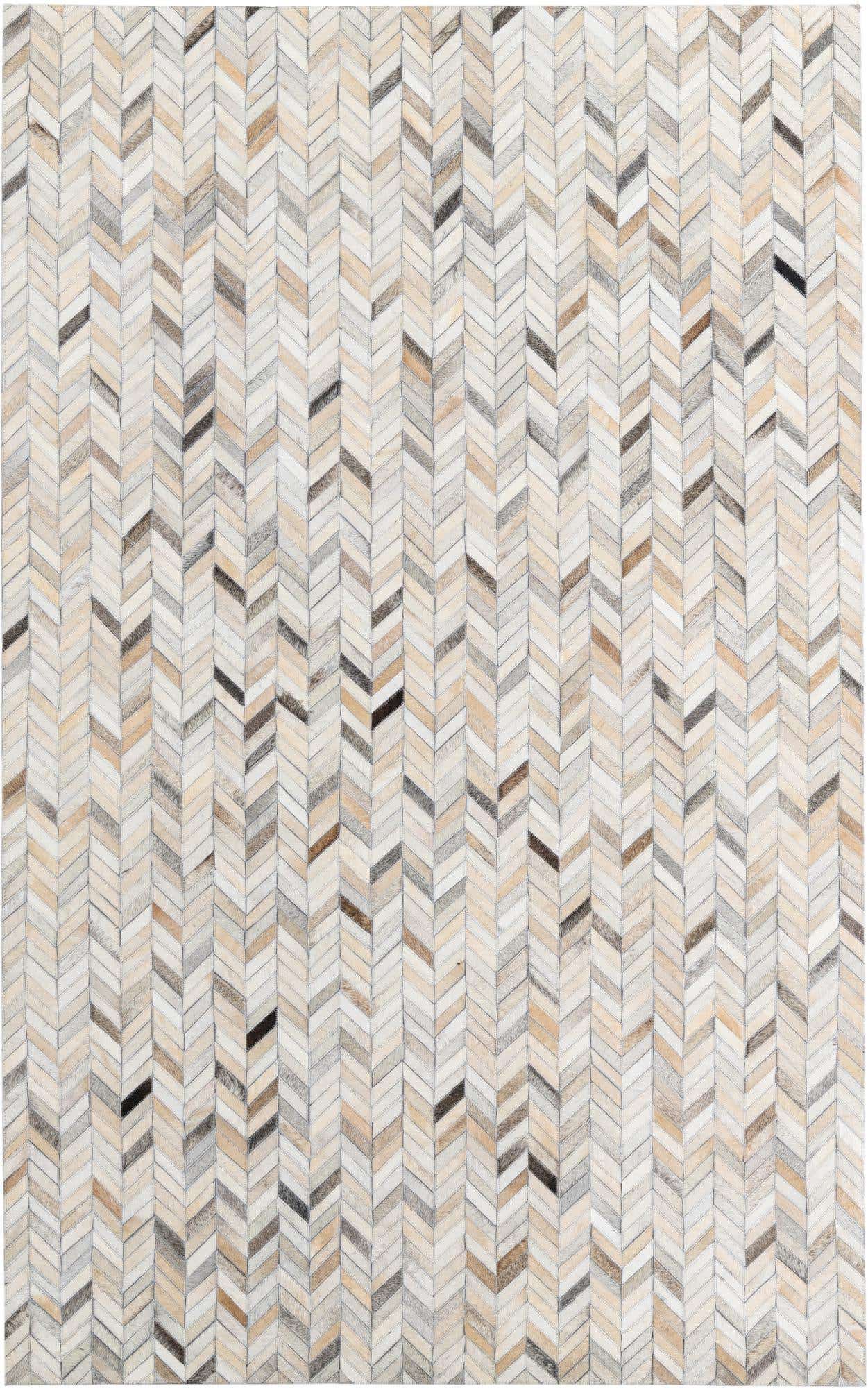 5' x 7' 10 Cowhide Leather Rug