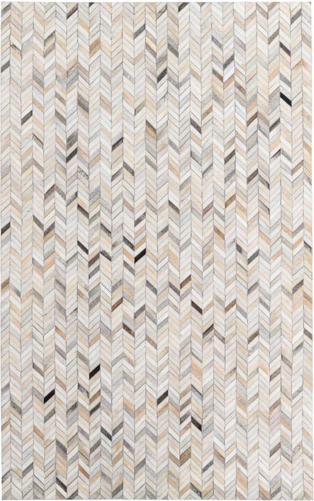 5' x 7' 10 Cowhide Leather Rug