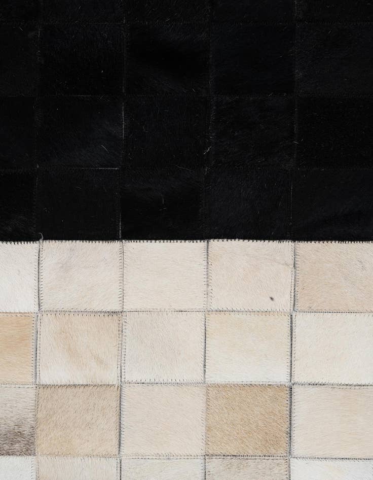 Detail image of 5' 1 x 8' Cowhide Leather Rug