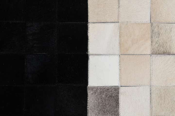 5' x 8' Cowhide Leather Rug