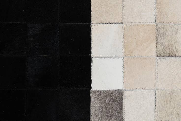 Detail image of 5' x 8' Cowhide Leather Rug