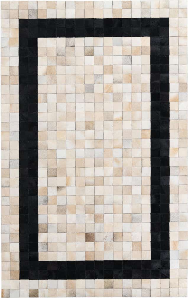 5' x 8' Cowhide Leather Rug