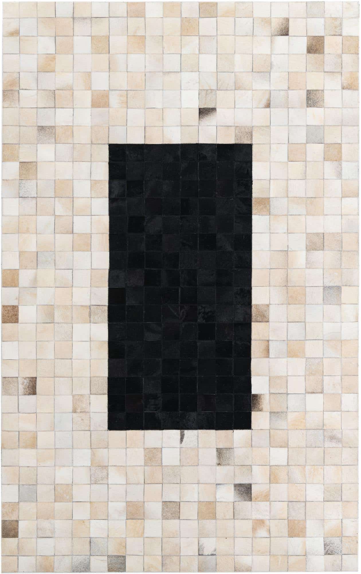 5' x 8' Cowhide Leather Rug