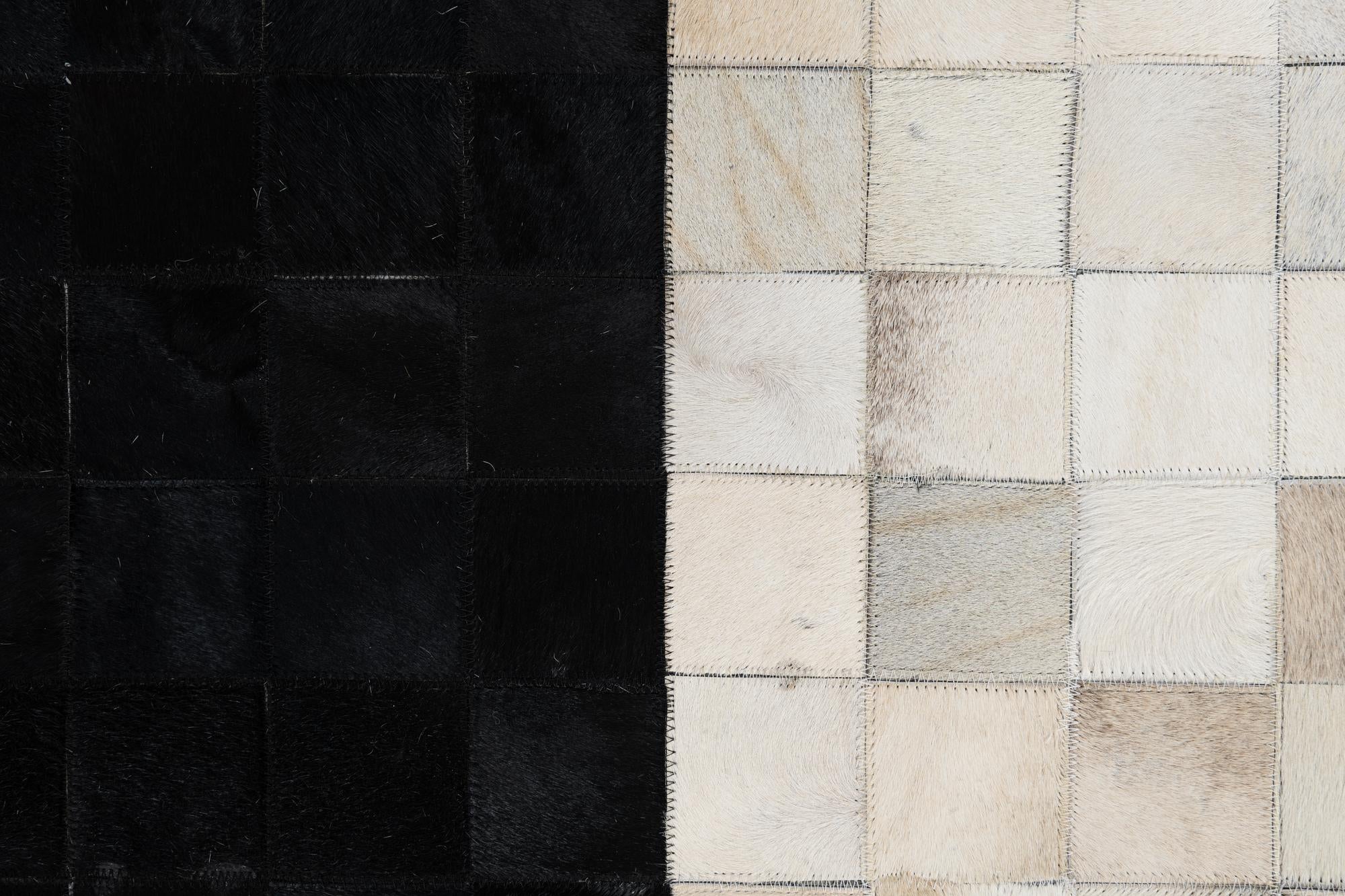 5' x 8' Cowhide Leather Rug