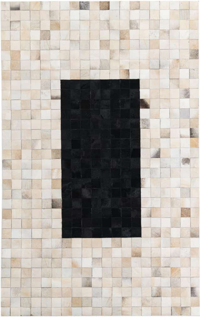 5' x 8' Cowhide Leather Rug