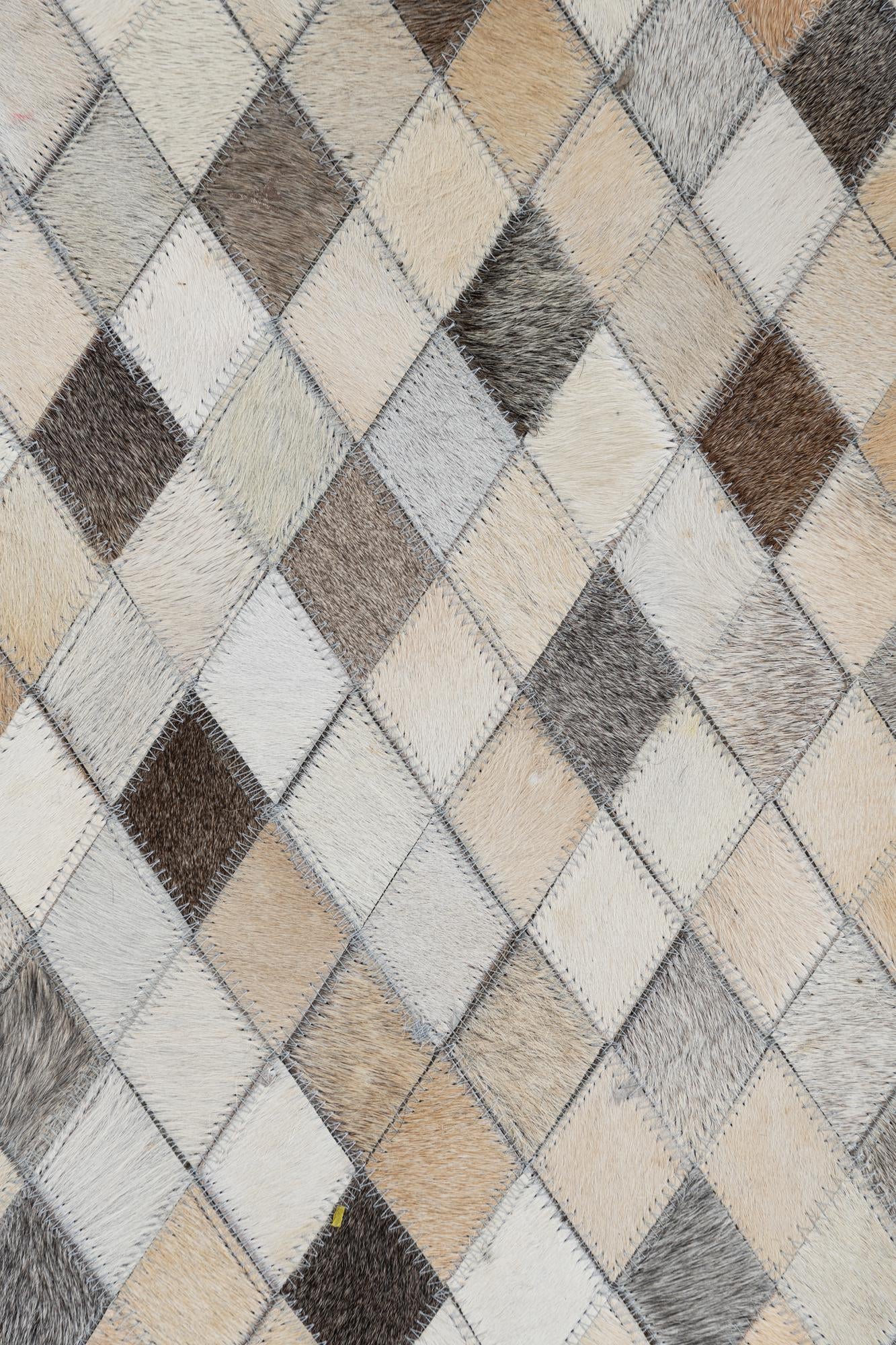 5' x 8' 1 Cowhide Leather Rug