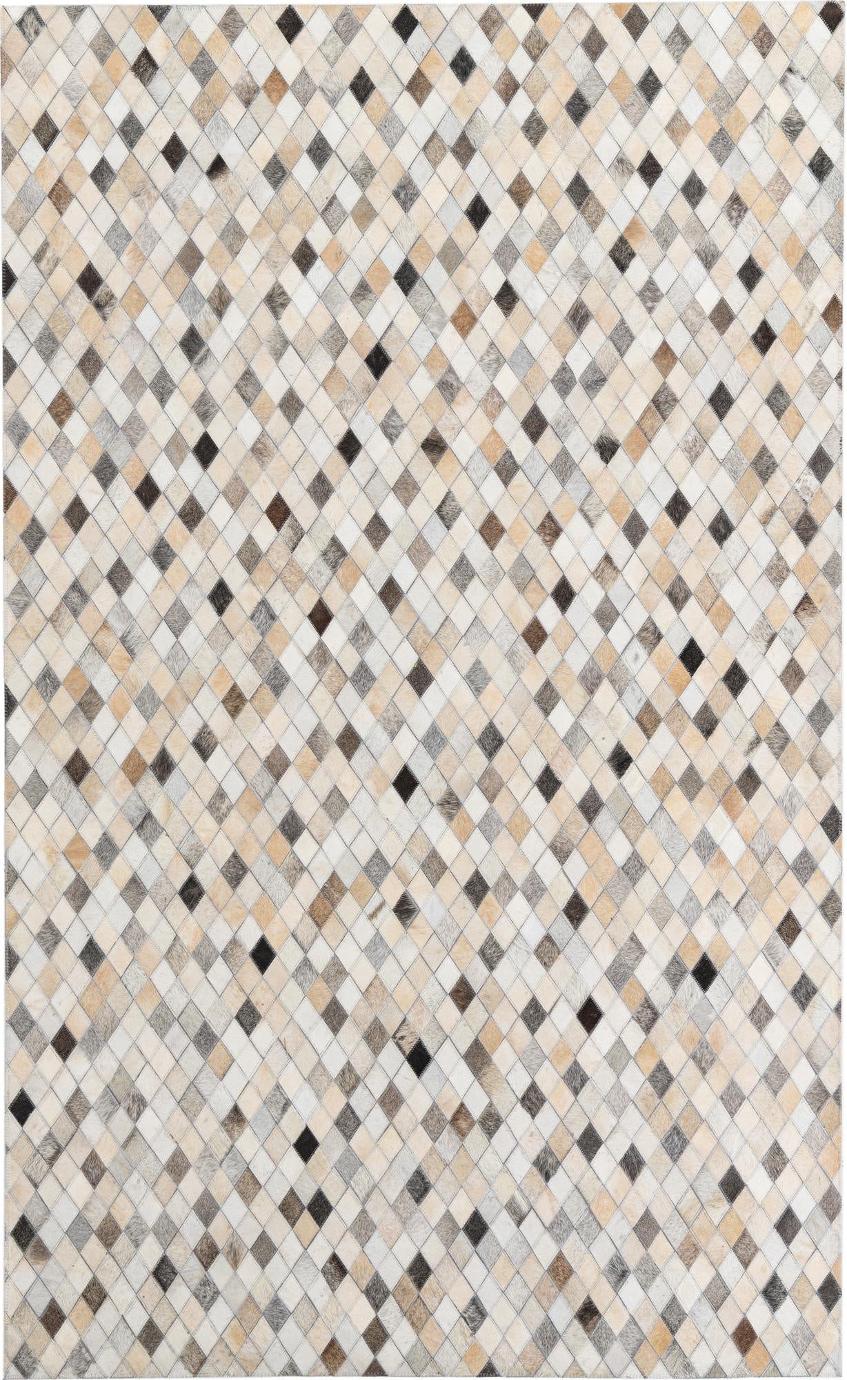 5' x 8' 1 Cowhide Leather Rug