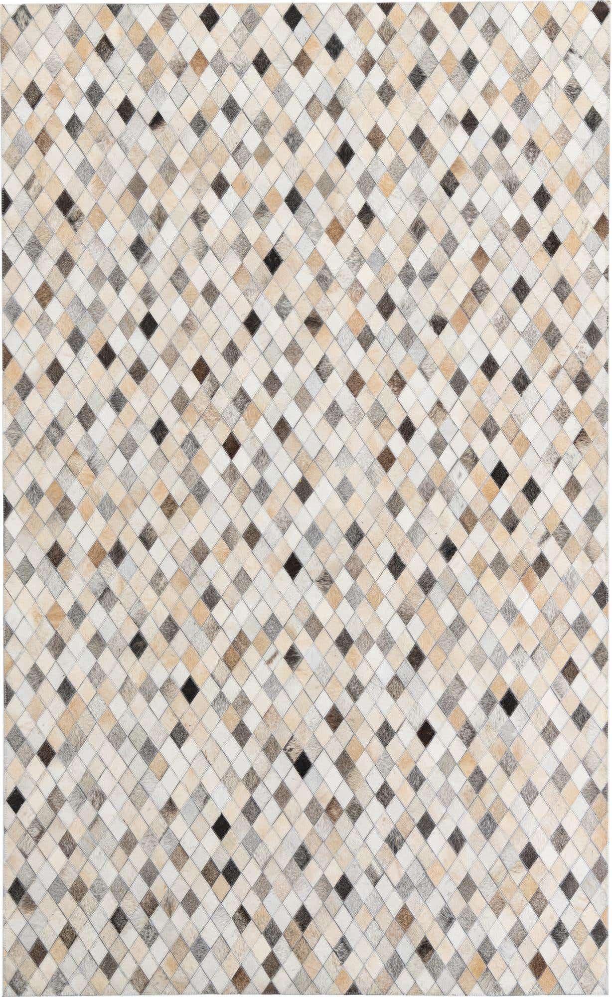 5' x 8' 1 Cowhide Leather Rug