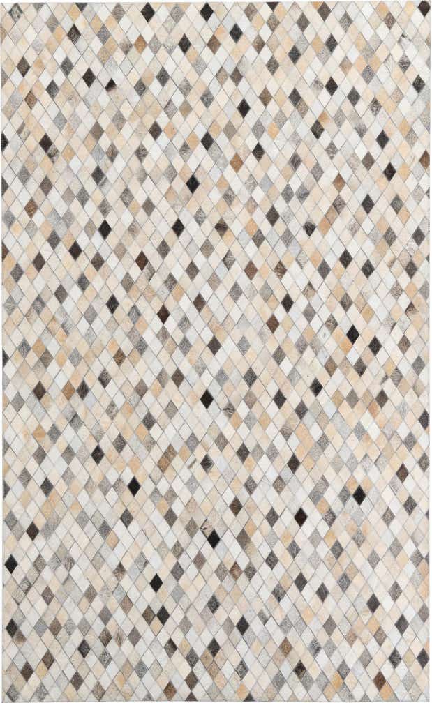 5' x 8' 1 Cowhide Leather Rug