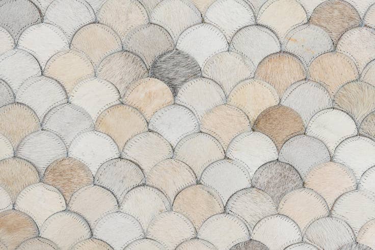 Detail image of 5' 4 x 8' Cowhide Leather Rug