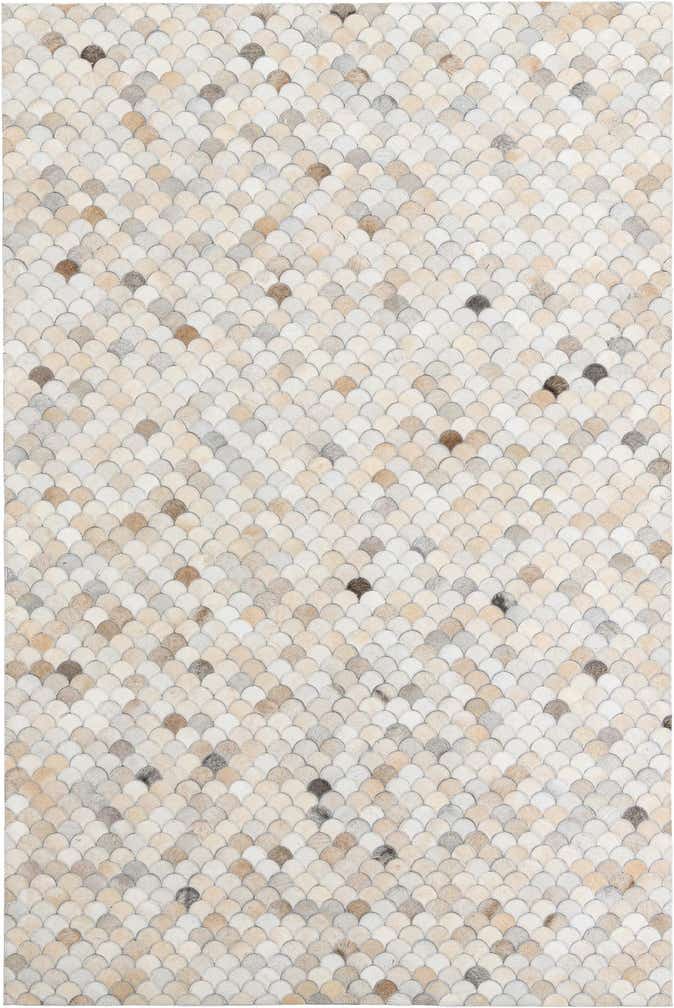 5' 4 x 8' Cowhide Leather Rug