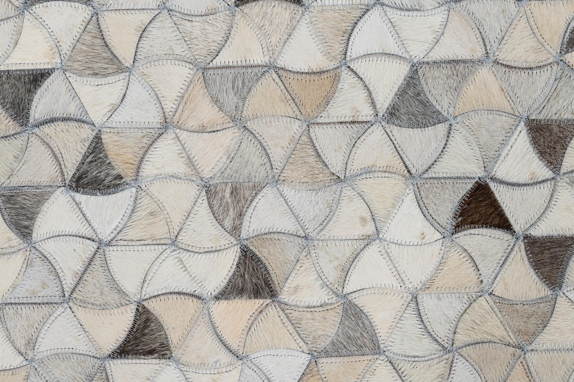 5' 2 x 8' 1 Cowhide Leather Rug