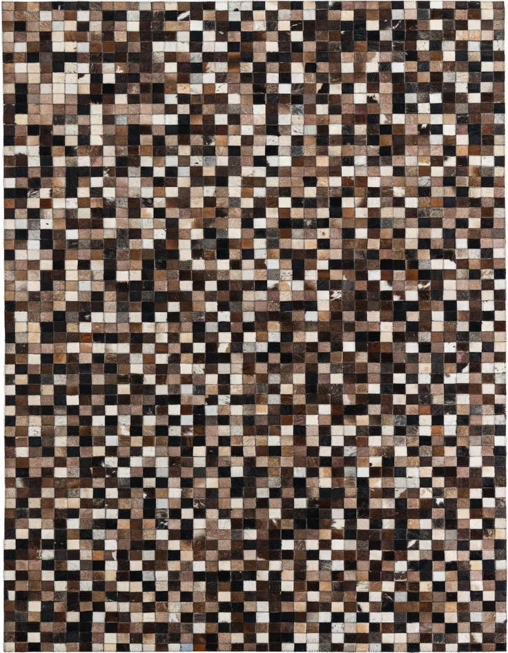 Detail image of 5' x 7' 10 Cowhide Leather Rug