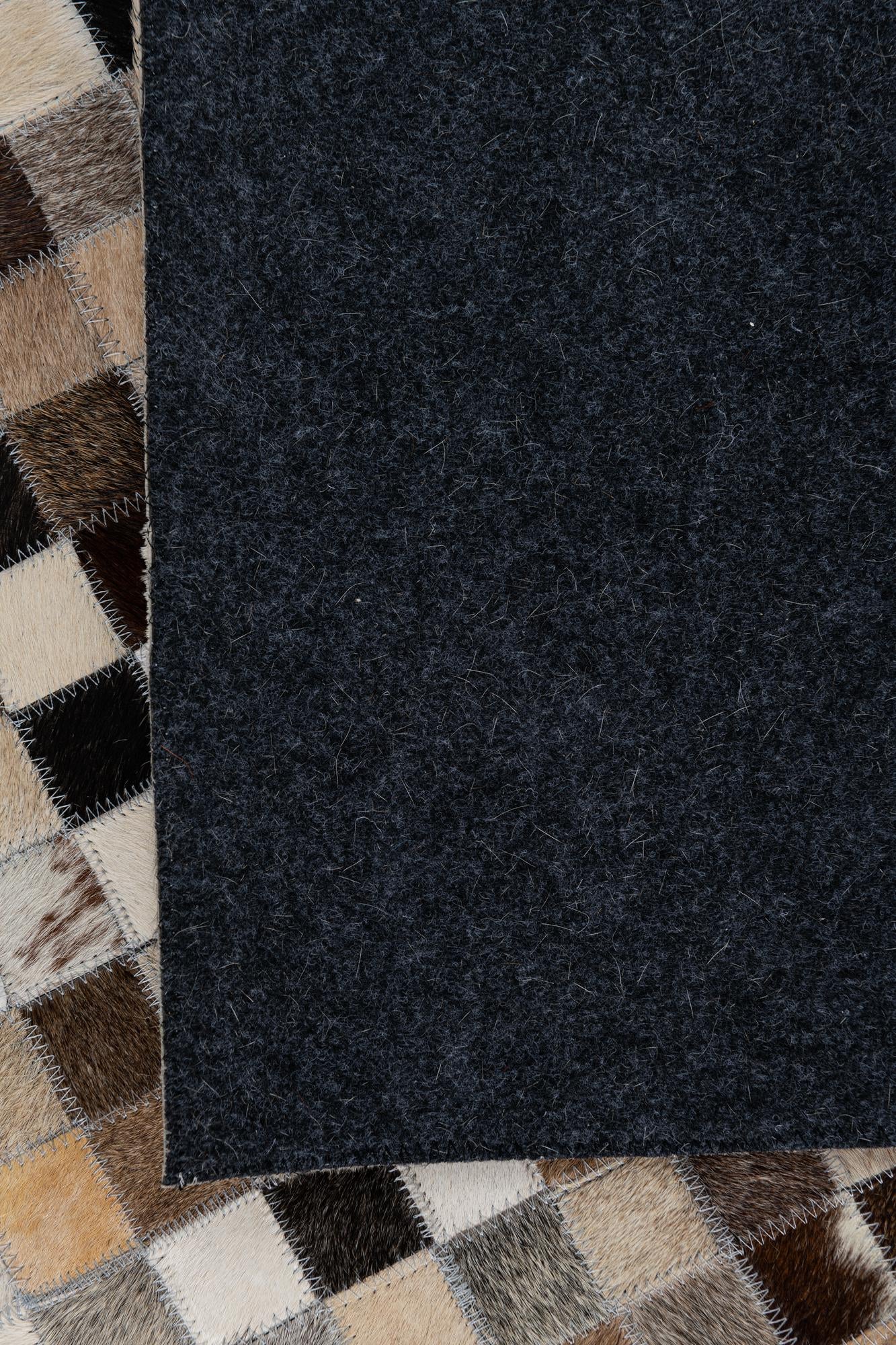 5' 1 x 8' Cowhide Leather Rug