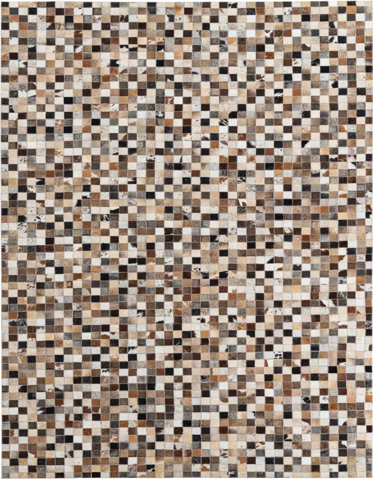 Detail image of 5' 1 x 8' Cowhide Leather Rug