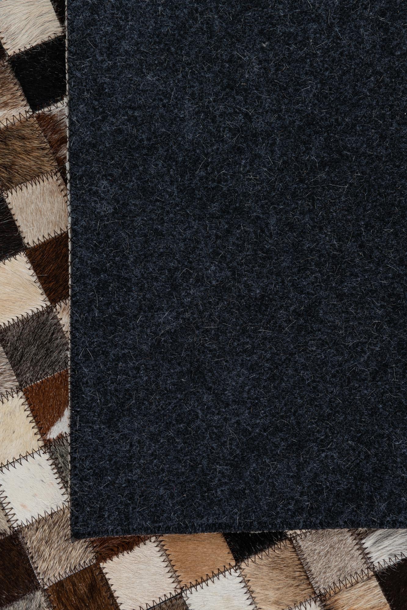 5' 1 x 8' Cowhide Leather Rug