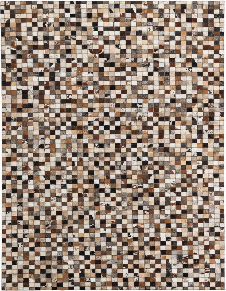 Detail image of 5' 1 x 8' Cowhide Leather Rug