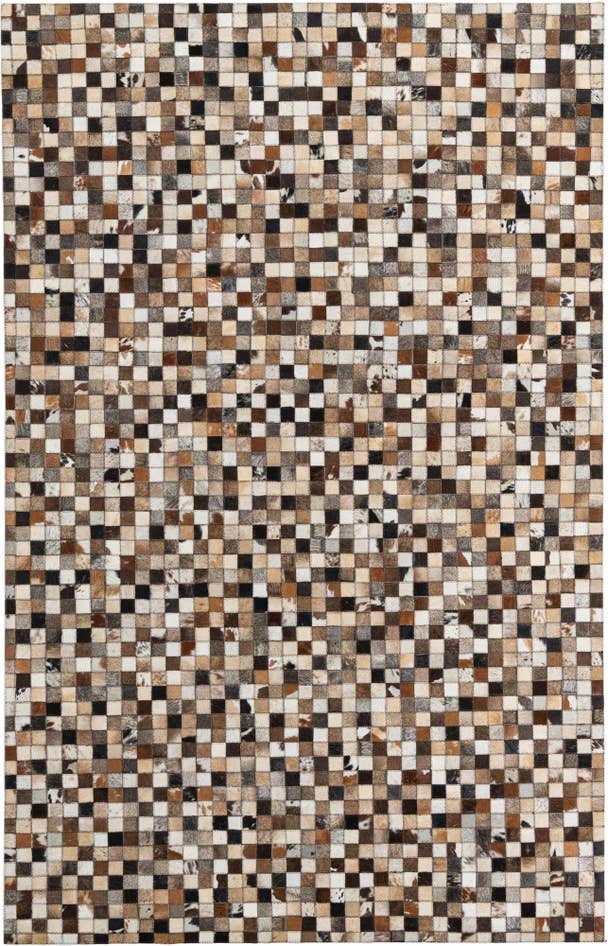 Detail image of 5' 1 x 8' Cowhide Leather Rug