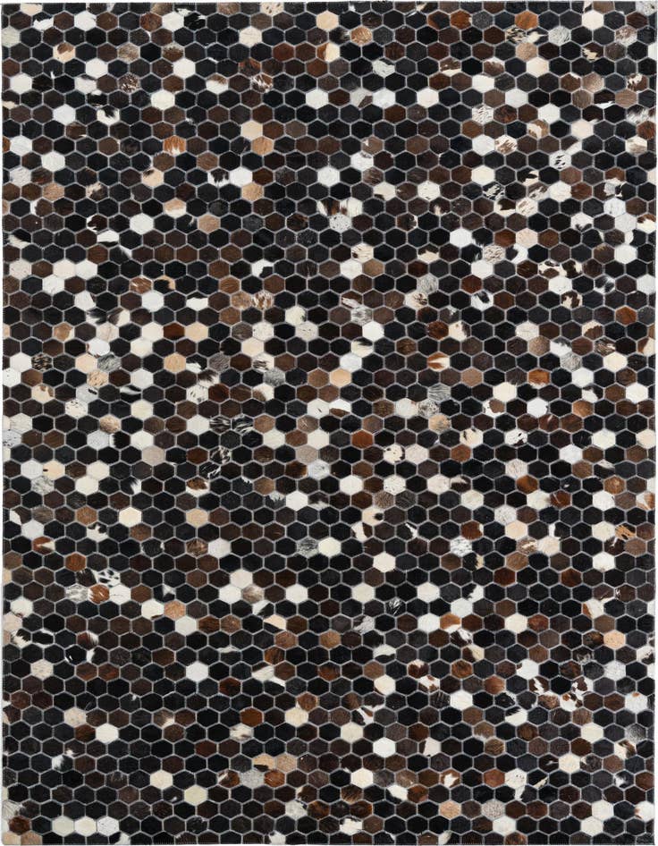 Detail image of 5' 1 x 7' 10 Cowhide Leather Rug