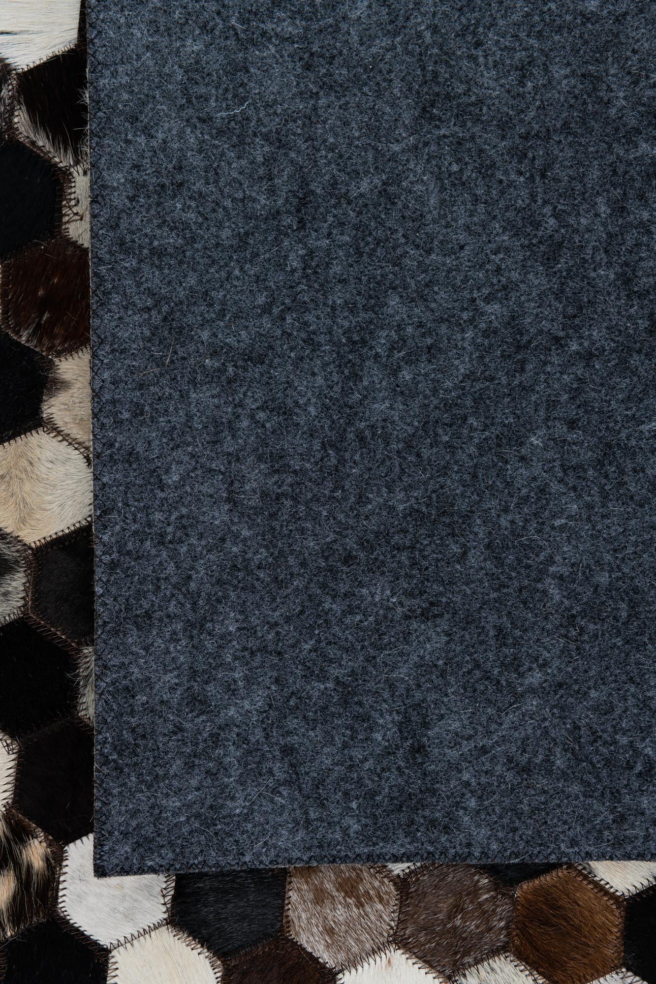 5' 1 x 8' Cowhide Leather Rug