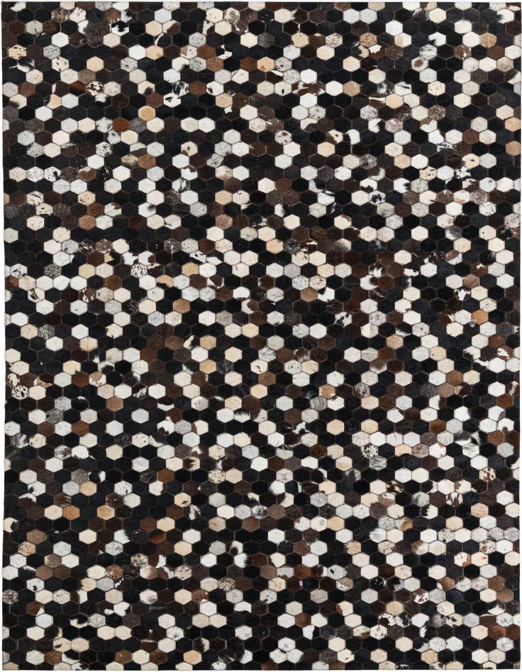 Detail image of 5' 1 x 8' Cowhide Leather Rug