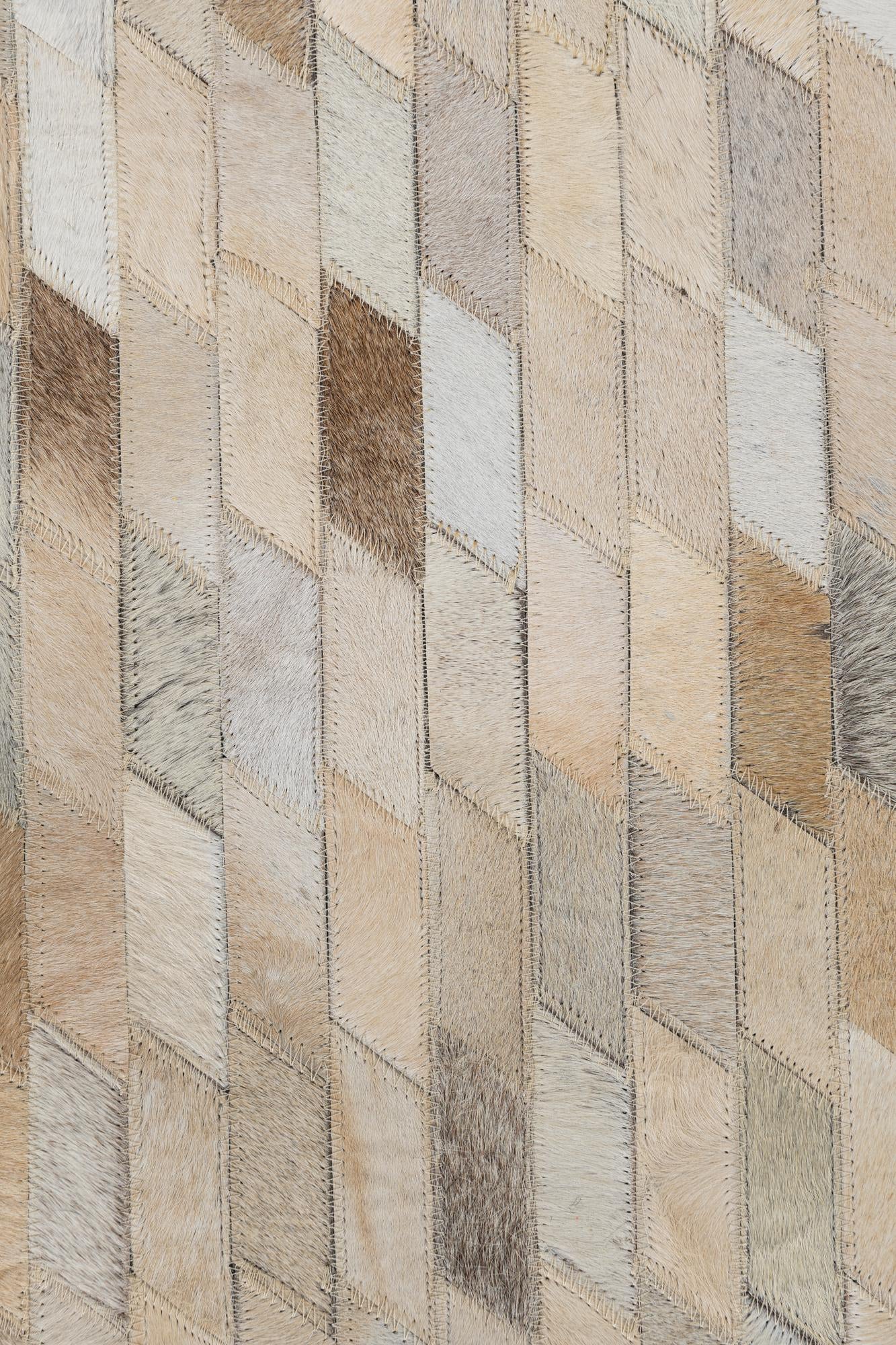 5' 1 x 8' 1 Cowhide Leather Rug