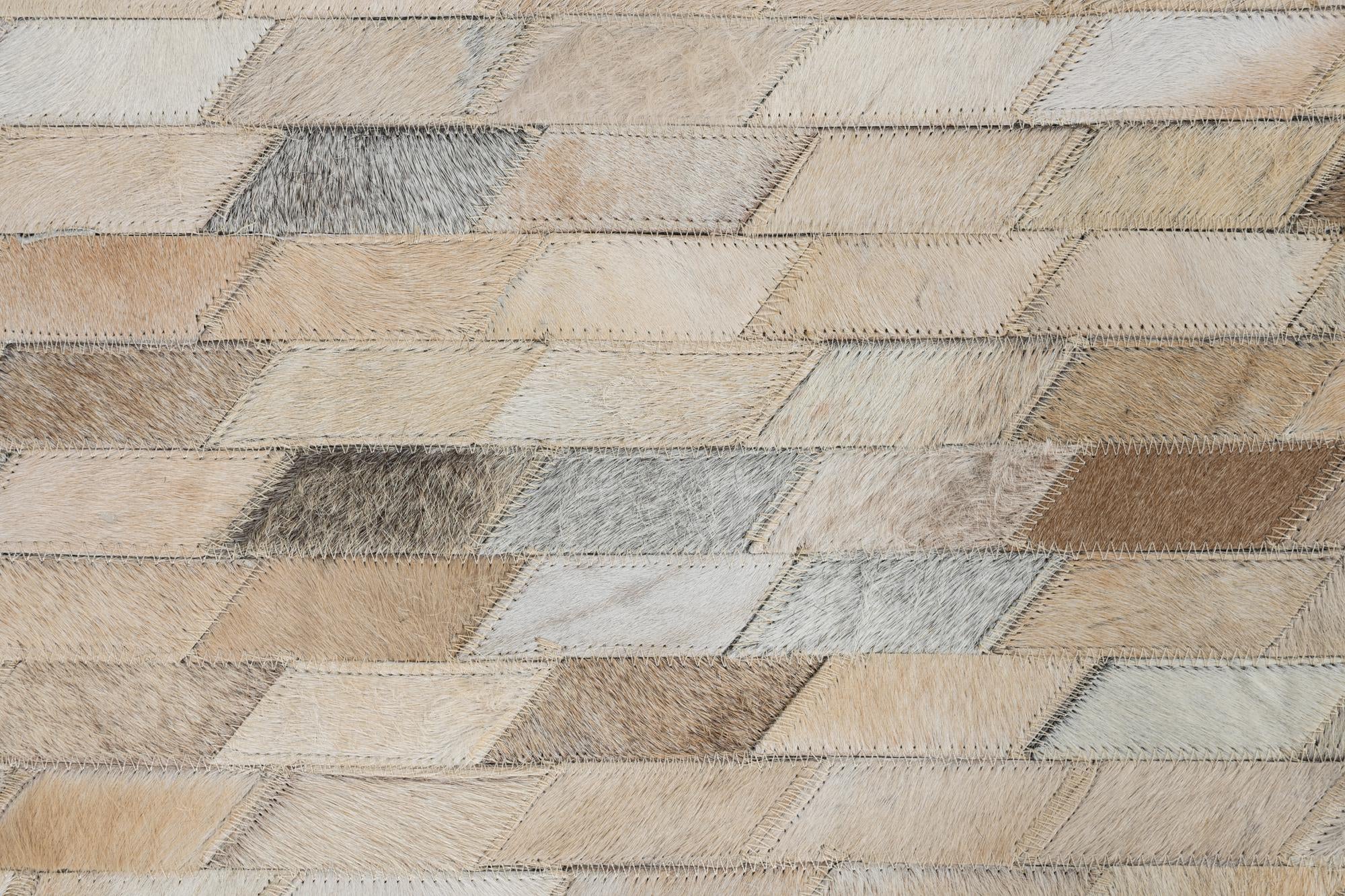 5' 1 x 8' 1 Cowhide Leather Rug