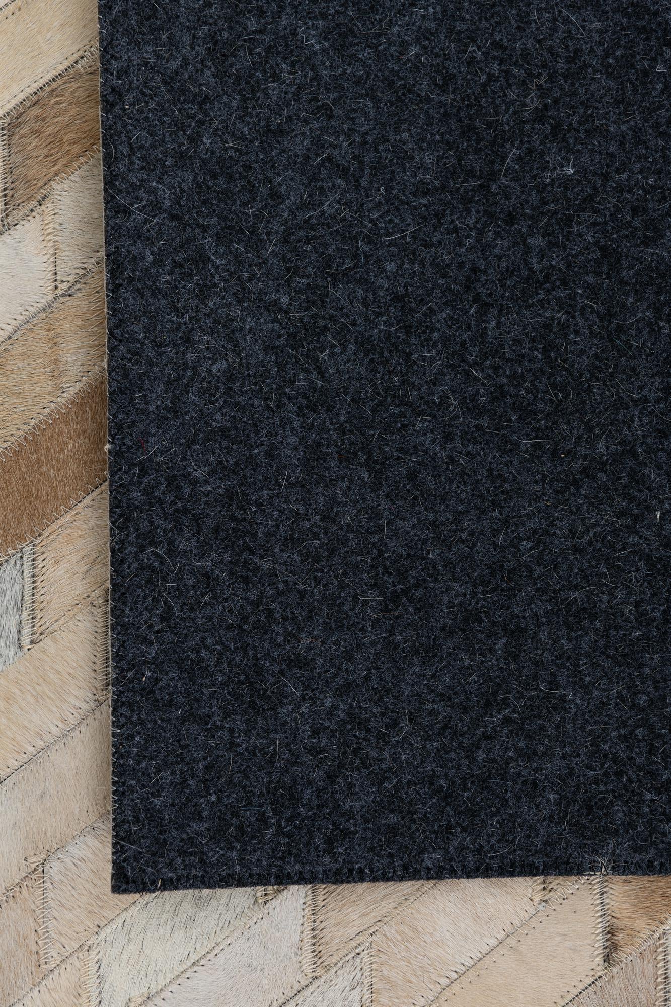 5' 1 x 8' 1 Cowhide Leather Rug