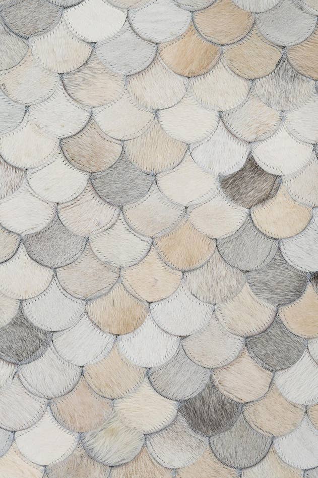Detail image of 5' 1 x 8' Cowhide Leather Rug