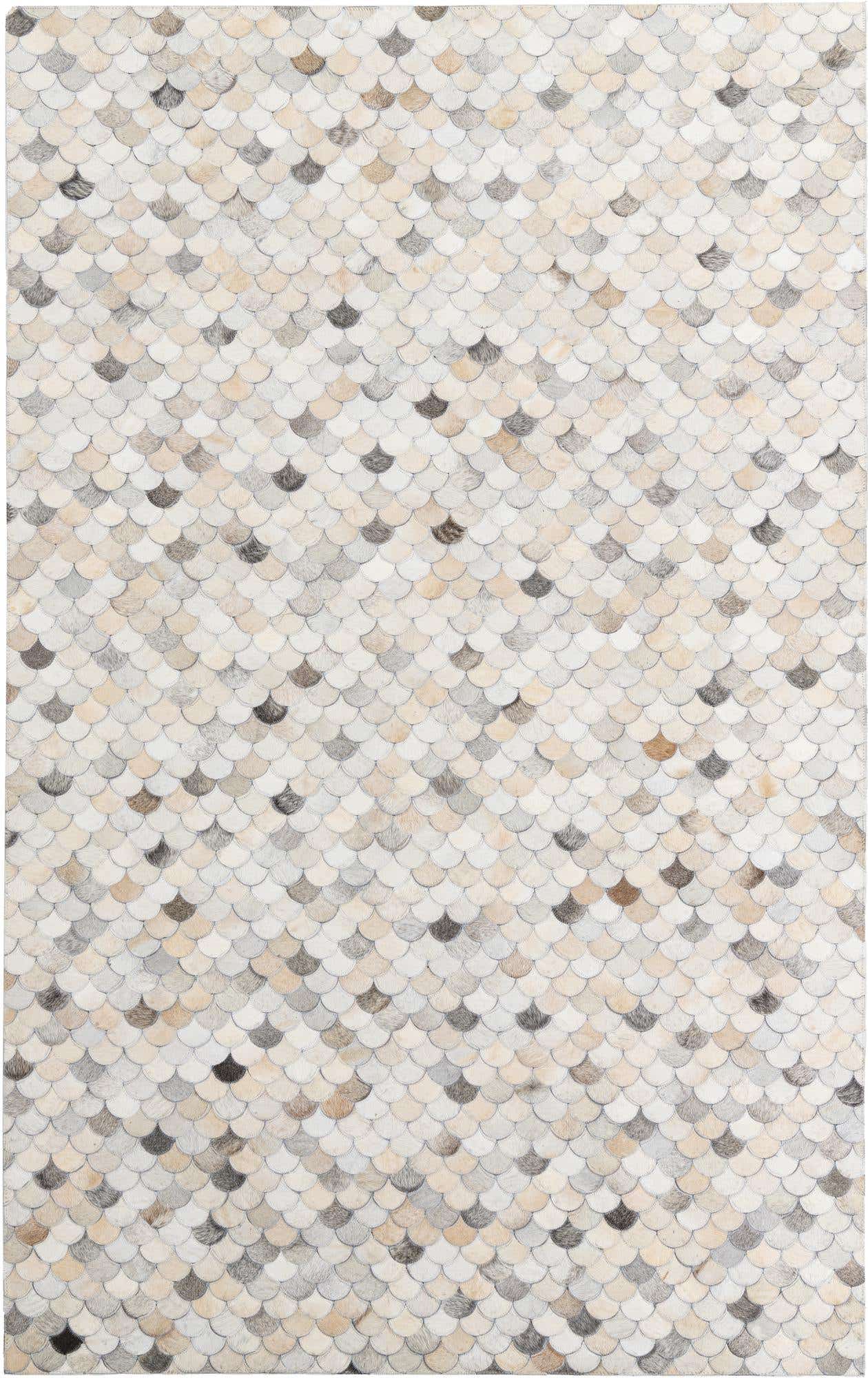 5' 1 x 8' Cowhide Leather Rug