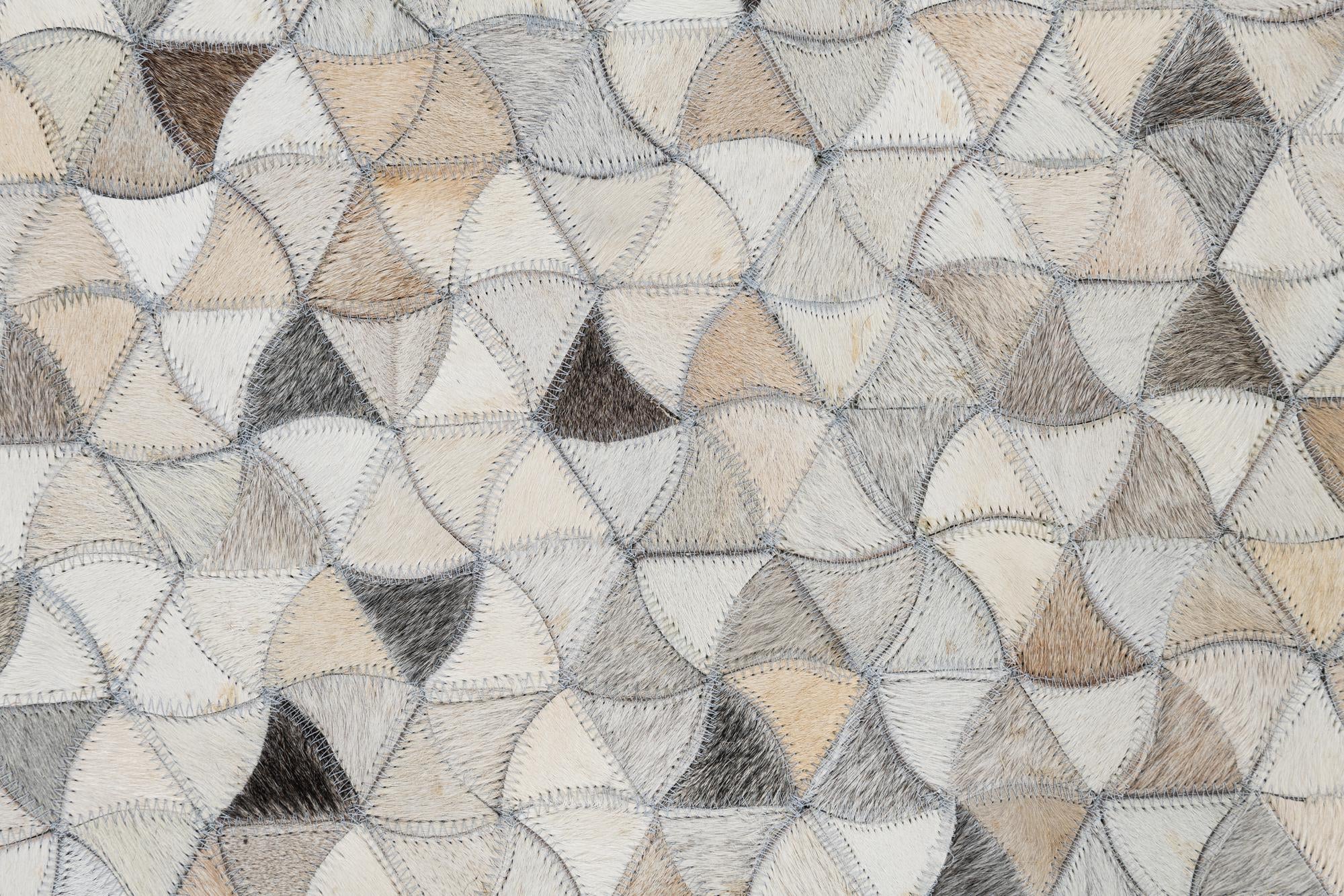 5' 2 x 8' Cowhide Leather Rug