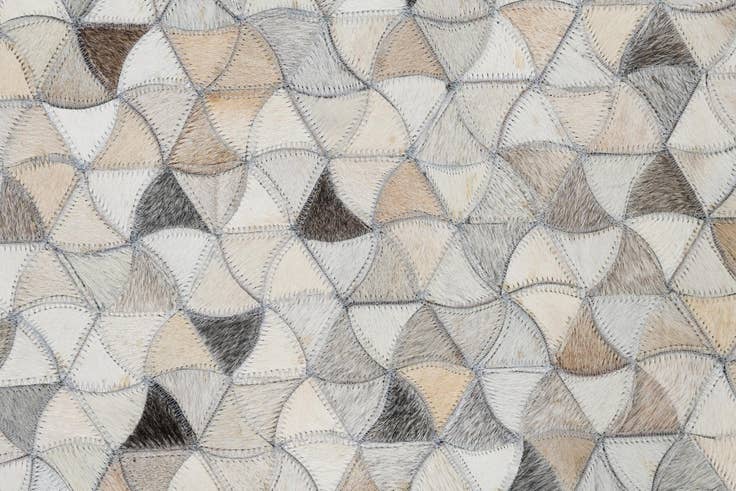 Detail image of 5' 2 x 8' Cowhide Leather Rug