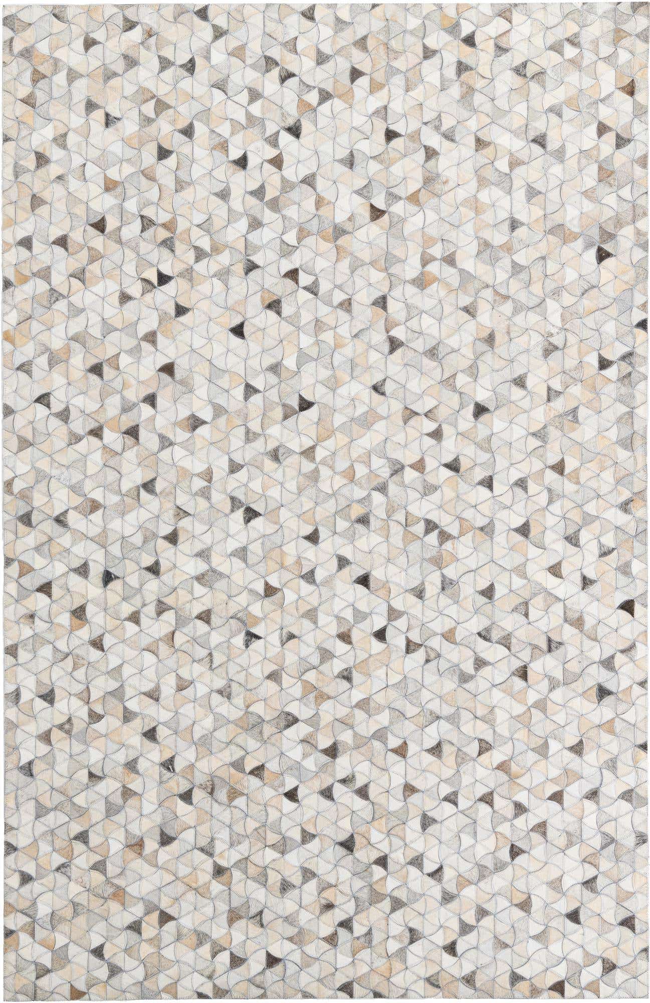 5' 2 x 8' Cowhide Leather Rug