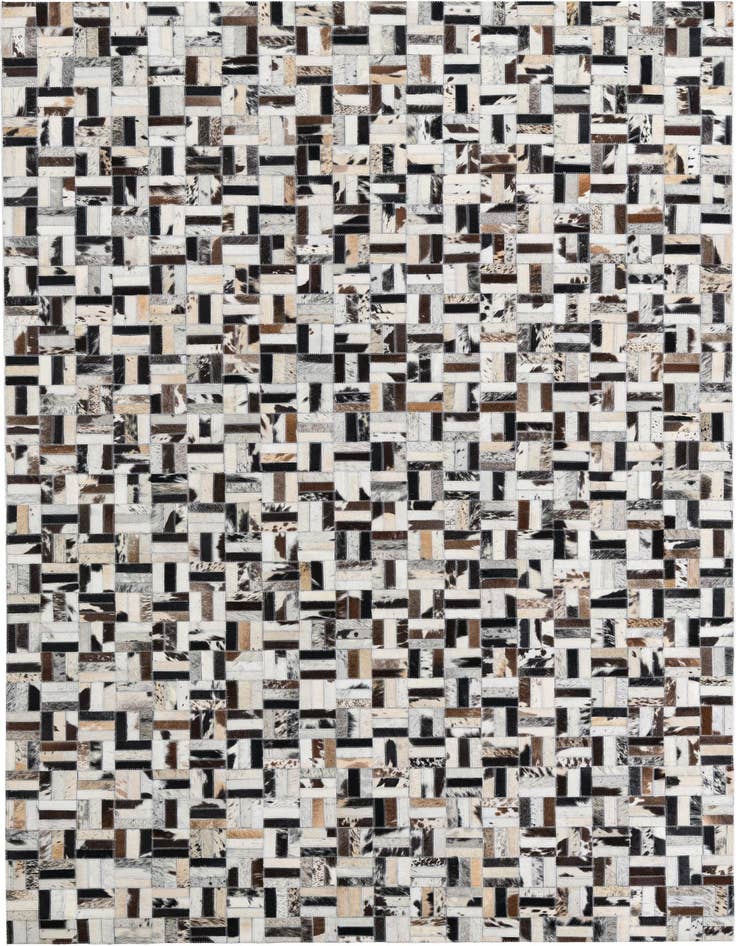 Detail image of 5' x 7' 10 Cowhide Leather Rug